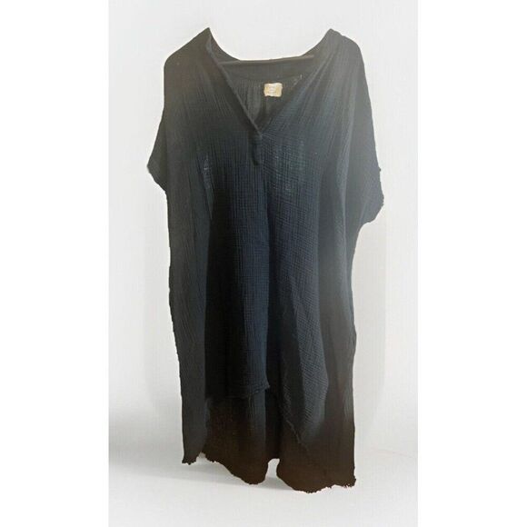 9Seed 9 Seed Resort Black Gauze Tunisia tuniccaftan cover up